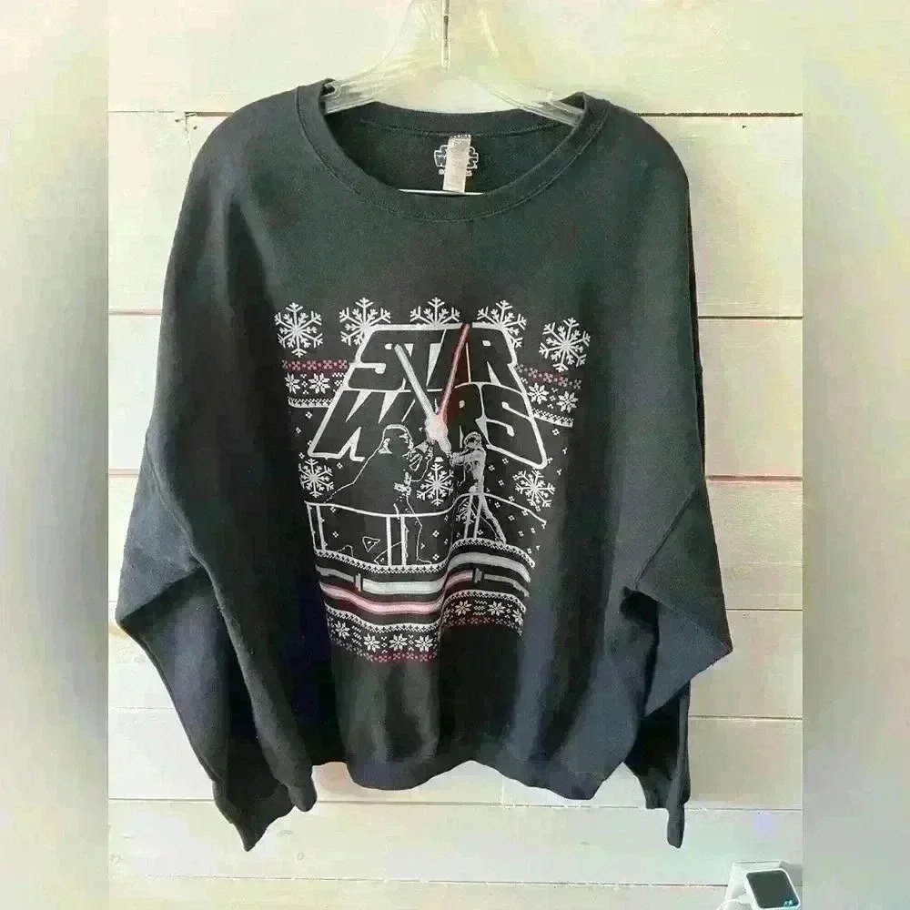 Star Wars Christmas Jerzees crewneck sweatshirt 2XL, holidays, Lucasfilm, movies